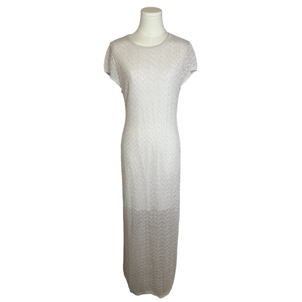 HOUSE OF HARLOW 1960 Ivory Cream Crochet Dress Maxi size Medium M Vacation Party